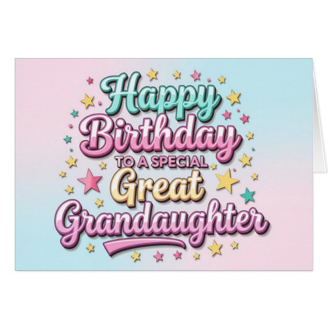 Carte d'anniversaire audacieuse et brillante Great (Devant horizontal)