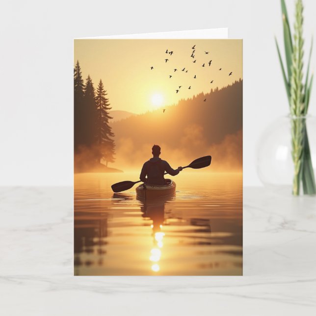 Carte d'anniversaire Aurore Lumineuse (Devant)