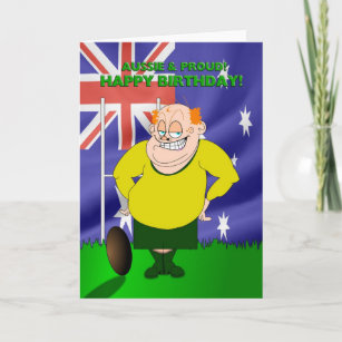 Carte d'anniversaire australienne et fière de