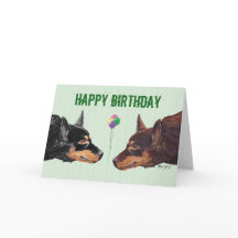 Carte d'anniversaire australienne Kelpie heureuse
