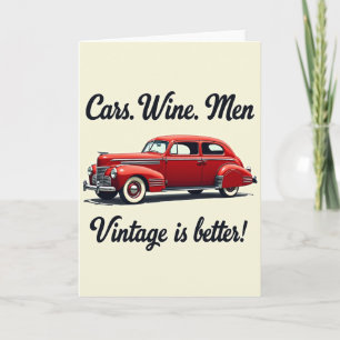 Carte d'anniversaire Auto Classique