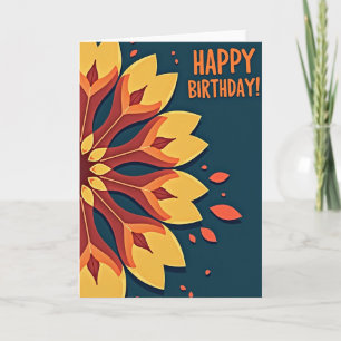 Carte d'anniversaire Automne Chaud
