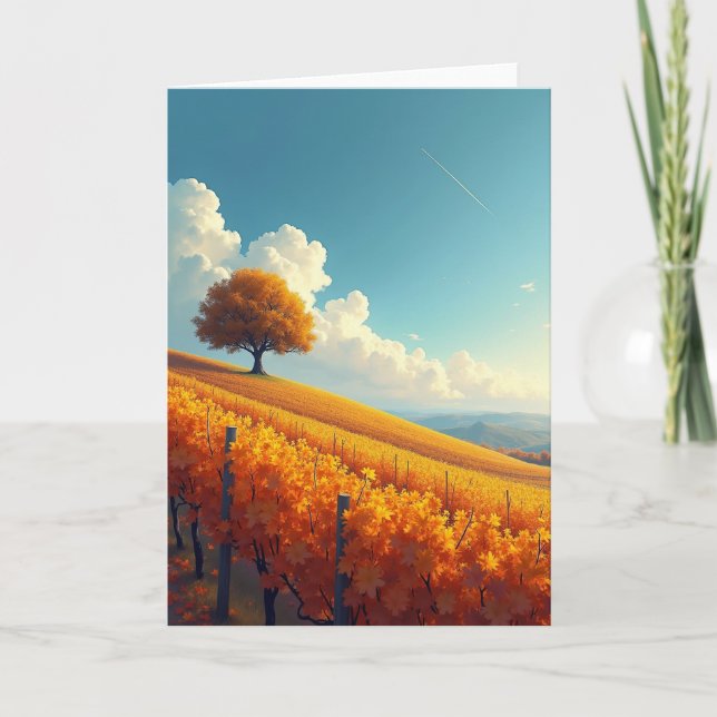 Carte d'anniversaire Automne Doré (Devant)
