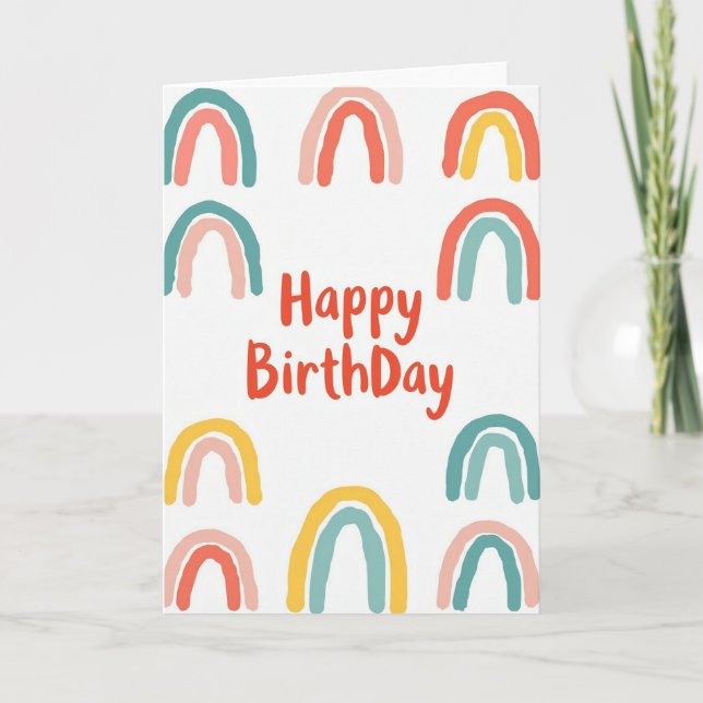 Carte d'anniversaire aux arcs doux (Devant)