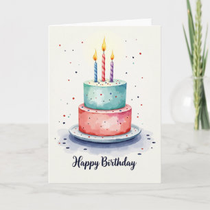 Carte d'anniversaire aux bougies allumées