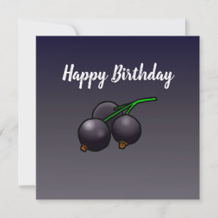Carte d'anniversaire aux cassis
