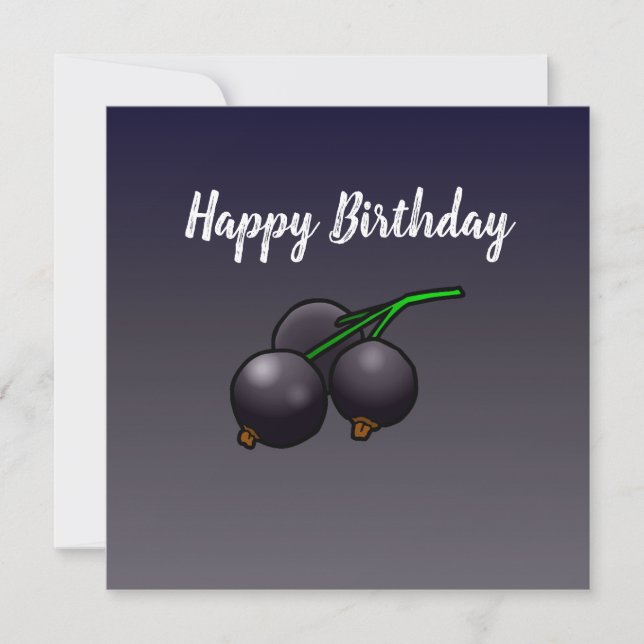 Carte d'anniversaire aux cassis (Devant)