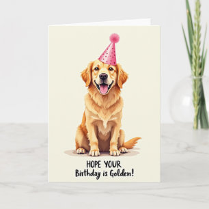 Carte d'anniversaire aux cheveux dorés