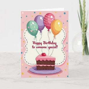 Carte d'anniversaire aux couleurs fantaisistes
