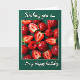 Carte d'anniversaire aux fruits rouges