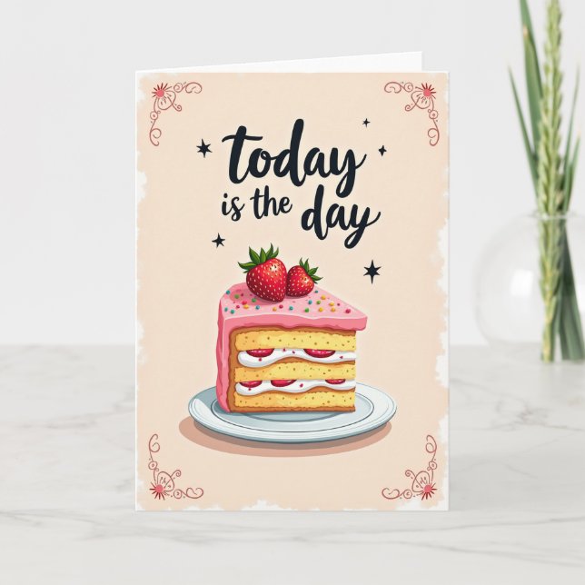 Carte d'anniversaire aux fruits rouges (Devant)