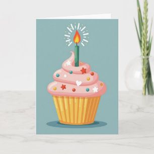 Carte d'anniversaire aux paillettes