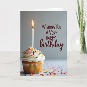 Carte d'anniversaire aux paillettes douces