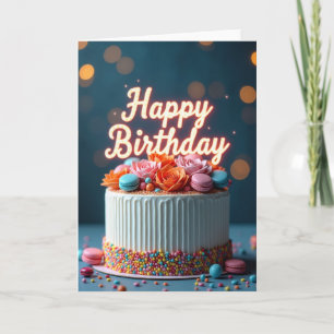 Carte d'anniversaire aux pépites sucrées