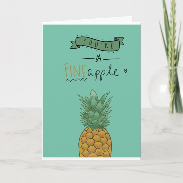 Carte d'anniversaire aux pommes fines (Devant)