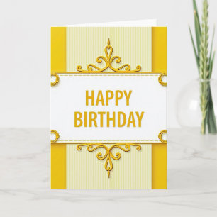 Carte d'anniversaire aux rouleaux ornés