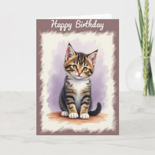 Carte d'anniversaire aux yeux ambre