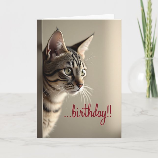 Carte d'anniversaire aux yeux d'émeraude (Devant)