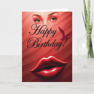Carte d'anniversaire aux yeux lumineux