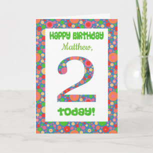 Carte d'anniversaire avant 2e personnalisées Brigh