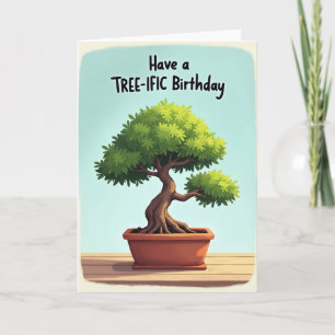 Carte d'anniversaire avec arbre artistique