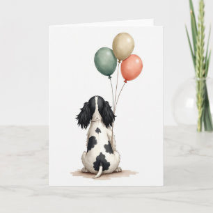 Carte d'anniversaire avec ballon fantaisiste