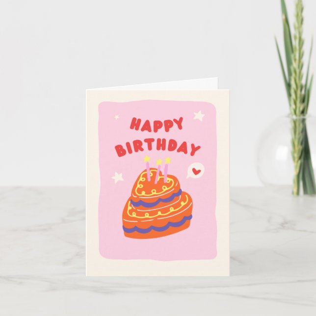 Carte d'anniversaire avec ballons et bougies (Devant)