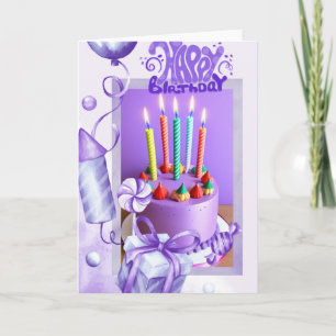 Carte d'anniversaire avec bougies torsadées