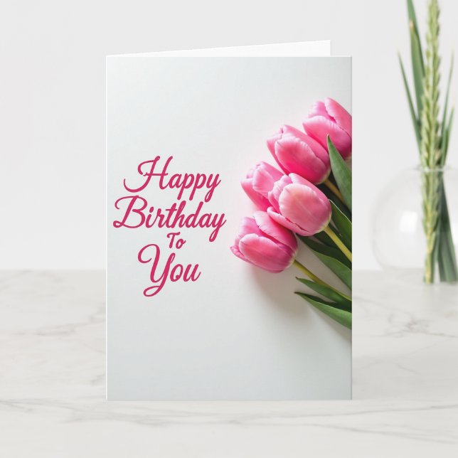 Carte d'anniversaire avec bourgeons de fuchsia (Devant)