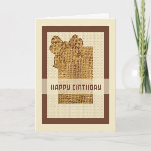 Carte d'anniversaire avec Burlap Design