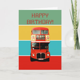 Invitations Faire Part Cartes Autobus Londres D Anniversaire Zazzle Fr