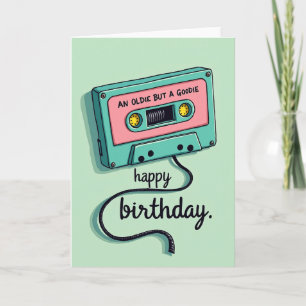 Carte d'anniversaire avec cassette audio