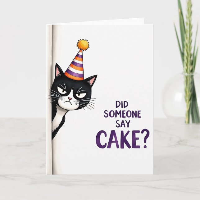 Carte d'anniversaire avec chapeau de fête de Grump (Devant)