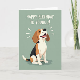 Carte d'anniversaire avec chien jovial