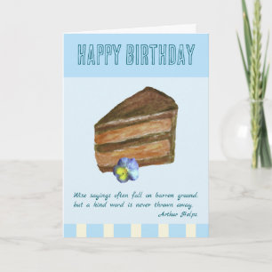 Carte d'anniversaire avec citation significative d