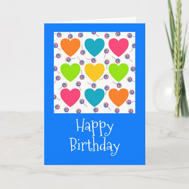 Carte d'anniversaire avec coeur par Jo Images (Devant)