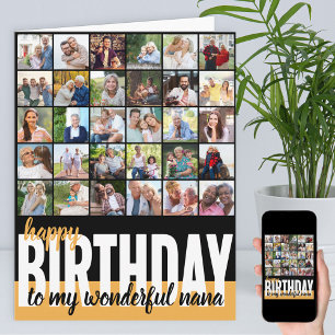 Carte d'anniversaire avec collage de 31 photos pou