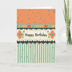 Carte d'anniversaire avec confettis