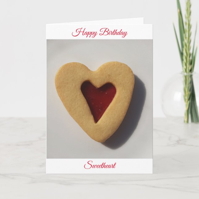 Carte d'anniversaire avec cookie fourré à la confi (Devant)