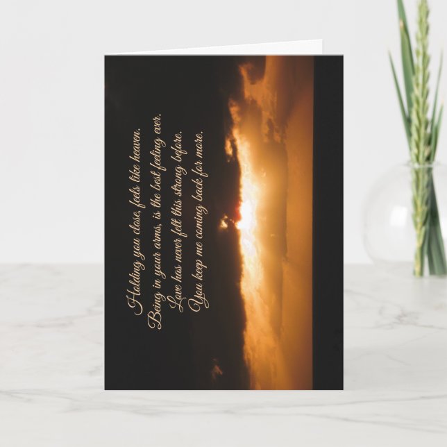 Carte d'anniversaire avec coucher de soleil (Devant)