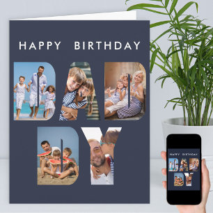 Carte d'anniversaire avec découpage de lettre de p