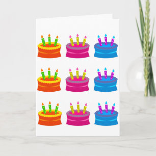 Carte d'anniversaire avec des gâteaux