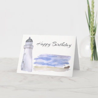 Carte d'anniversaire avec dessin au crayon aquarel