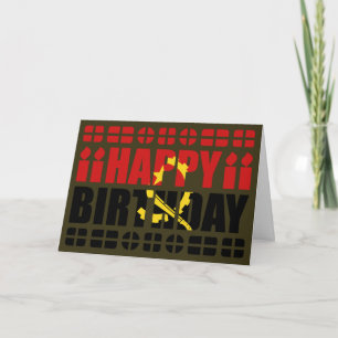 Carte d'anniversaire avec drapeau d'Angola