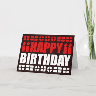 Carte d'anniversaire avec drapeau indonésien