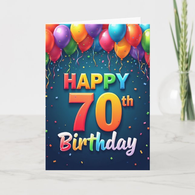 Carte d'anniversaire avec explosion de confettis (Devant)