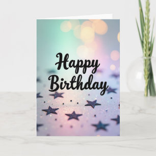 Carte d'anniversaire avec flou artistique doux