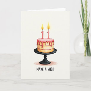 Carte d'anniversaire avec gâteau à onze ans