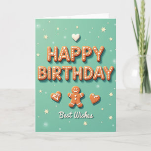 Carte d'anniversaire avec glaçage épicé