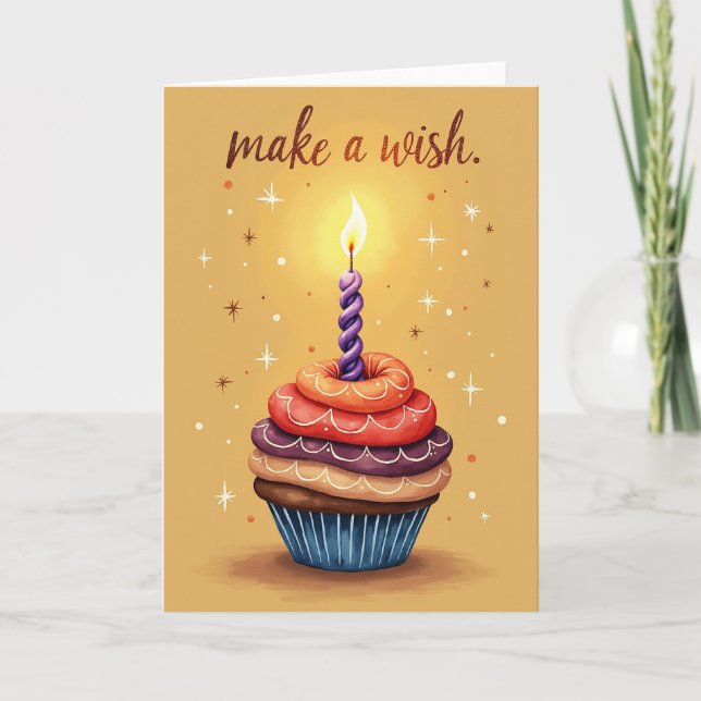 Carte d'anniversaire avec glaçage vibrant (Devant)